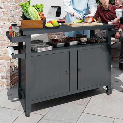 Domi Outdoor Grill Cart with Wheels