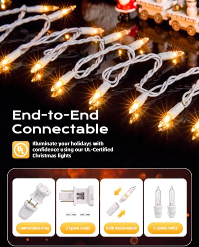 Christmas Lights Outdoor 100 Count 20Ft String Lights for Indoor