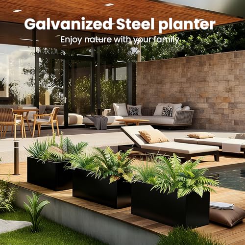 Black Planter Box 36" L x 12" W x 16" H