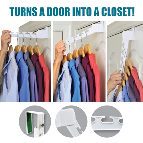 Over-the-Door Hanger Organizer, 3-Pack, Space Saving, White (3 Count)