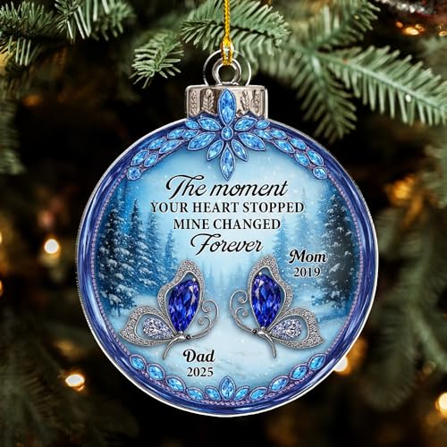 Personalized The Moment Your Heart Stopped Acrylic Ornament