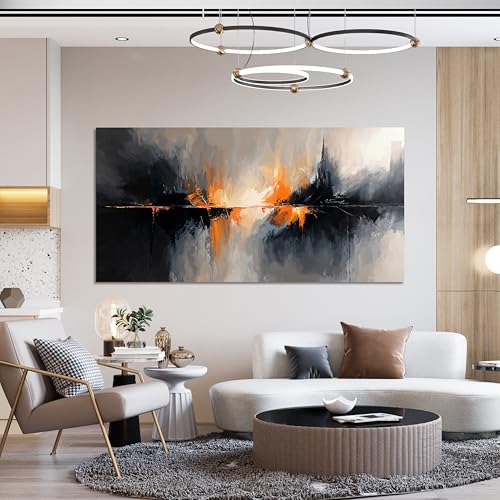 Black and White Wall Art Abstract Wall Art Decor for Living Room 20"x40"