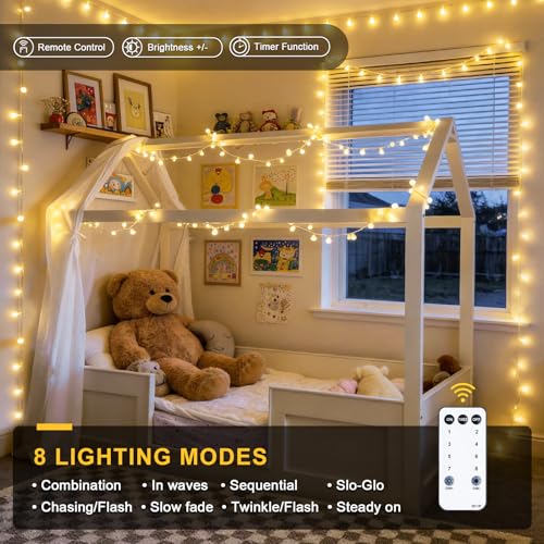 100 LED Globe String Lights Indoor Bedroom