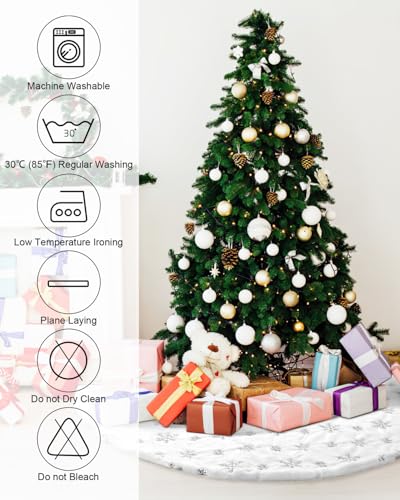 60 Inches Faux Fur Christmas Tree Skirt