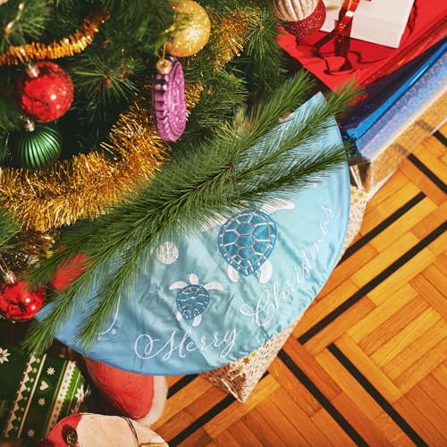 Merry Christmas Sequin Turtle Tree Skirt