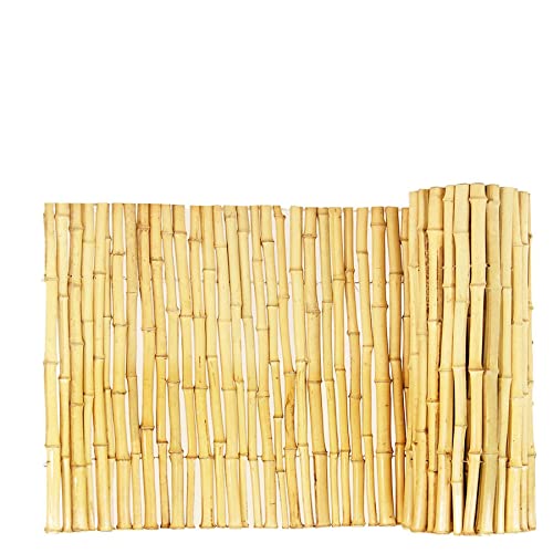 Natural Bamboo Fencing Decorative Rolled Fence Panel 1 in D x 3 ft H x 8 ft L