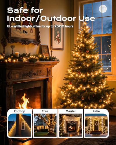 Clear Christmas String Lights (200 Count)