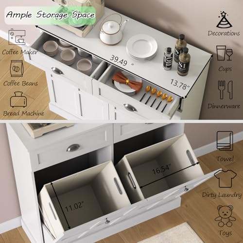 Double Tilt Out Laundry Hamper Cabinet