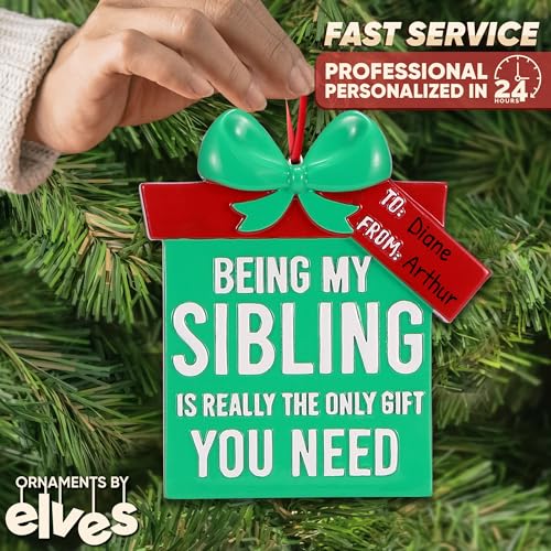 Personalized Sibling Christmas Ornaments 2026