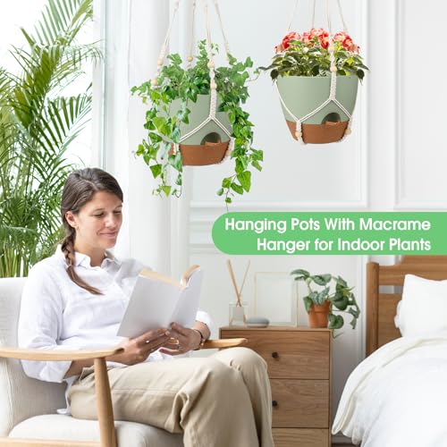 Hanging Planters for Indoor Outdoor Plants (2 Count)