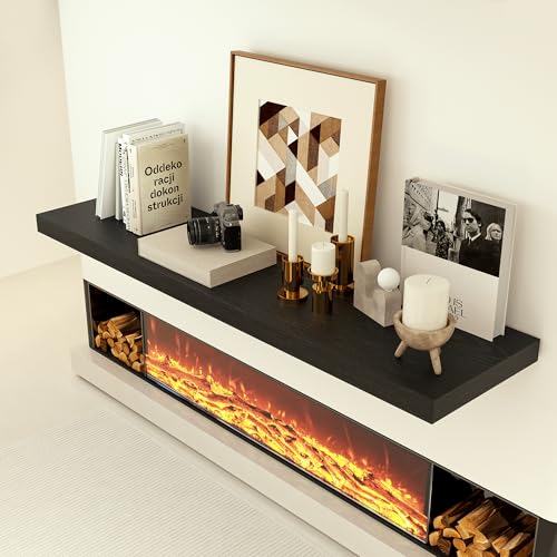 48 x 12 Deep Floating Shelves Wall Mounted Set of 1 Black