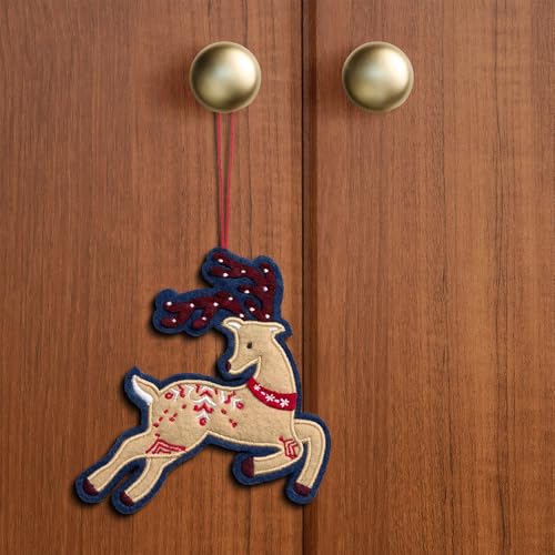 Christmas Handmade Prancing Reindeer HeartFelt Charm Card
