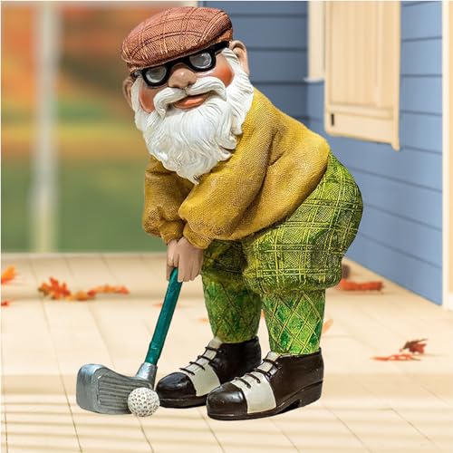 Golf Gnome Garden Statue Decorative