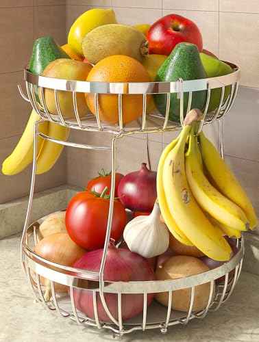 2 Tier Fruit Bowl for Kitchen Counter