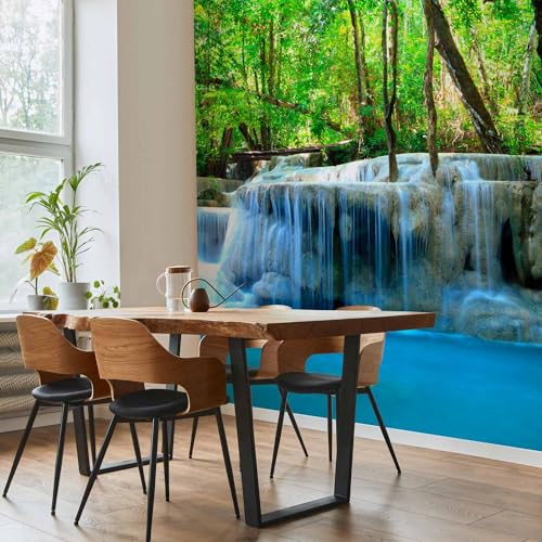 Premium Wall Mural Wallpaper Waterfall Landscape 217x98 Inch (11 Count)