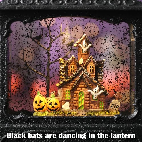 Halloween Snow Globe Lantern Haunted House Halloween Decor