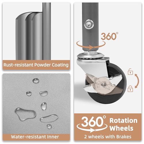 120 Liters Vertical Rolling Laundry Hamper