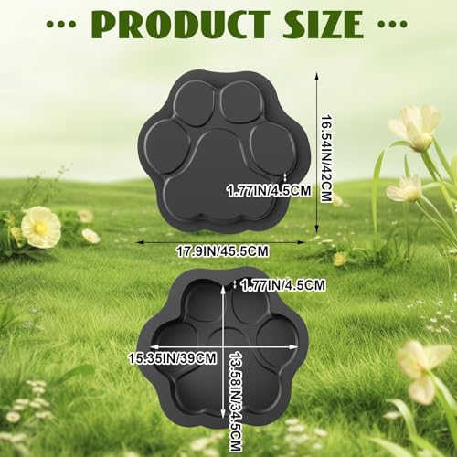 16 Inch Paw Print Stepping Stone Molds for Concrete