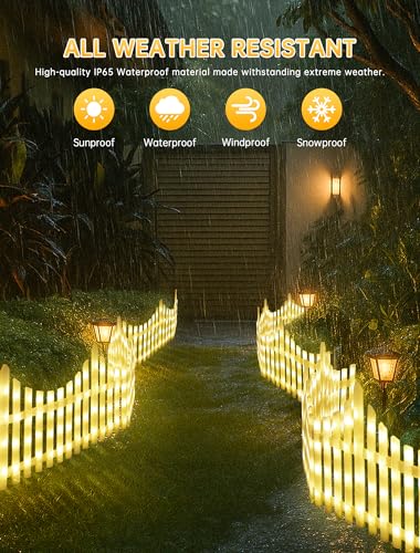 8 Pack Lighted Garden Fence (8 Count)