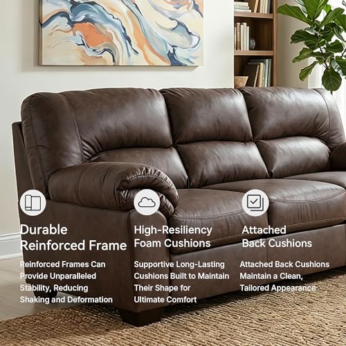 Faux Leather Living Room Sofa