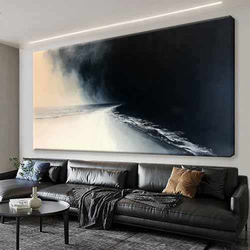 Large Abstract Wall Art For Living Room Modern Canvas Art Wall Decor 29 X 58 Inches Black And White Wall Art Painting Print Abstract Wall Decor Picture For Bedroom Office Hotel Artwork