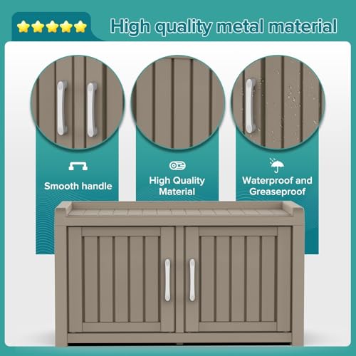 Shoe Cabinet Storage Bench Indoor Outdoor