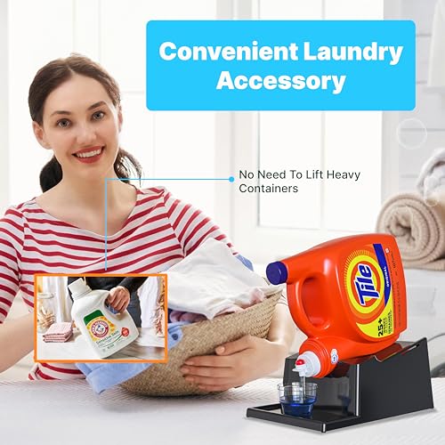 Liquid Laundry Detergent Dispenser Holder with Drip Tray (154 Fl Oz)