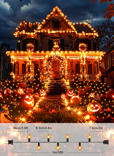 Orange Halloween Mini Lights