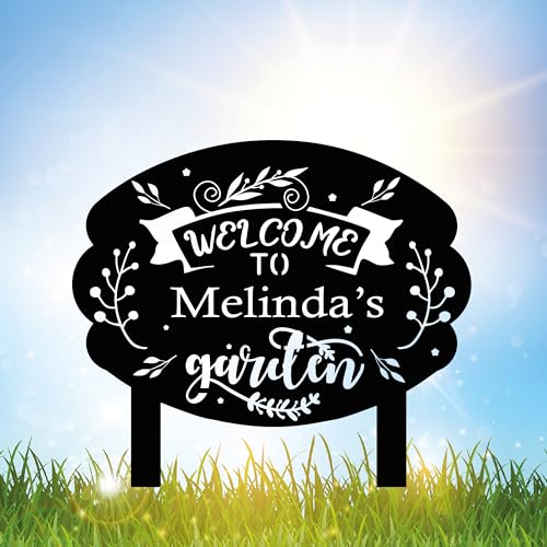 Personalized Metal Garden Sign with Stake