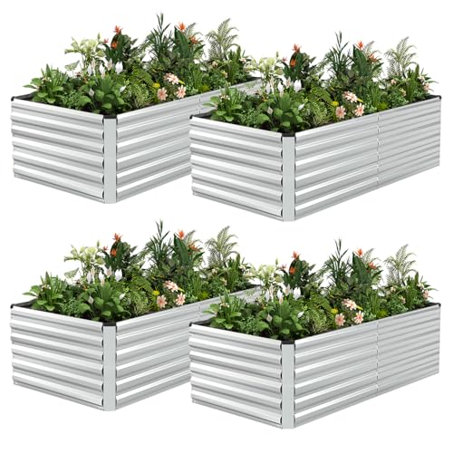 6x3x2ft Outdoor Metal Raised Garden Bed