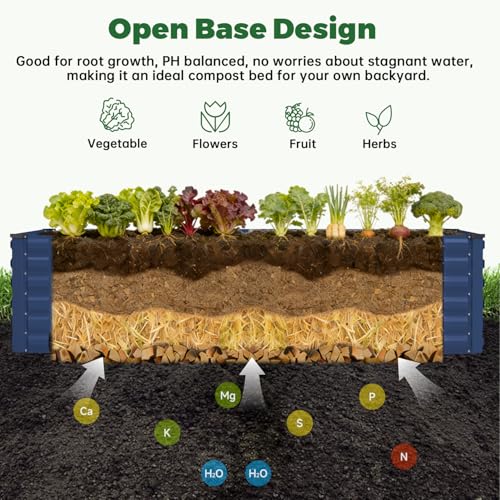 6x3x2ft Outdoor Metal Raised Garden Bed (2 Count)