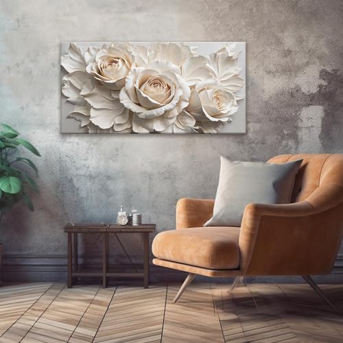 Canvas Art Wall Decor Paintings White Flower Wall Art Prints 20" × 40"