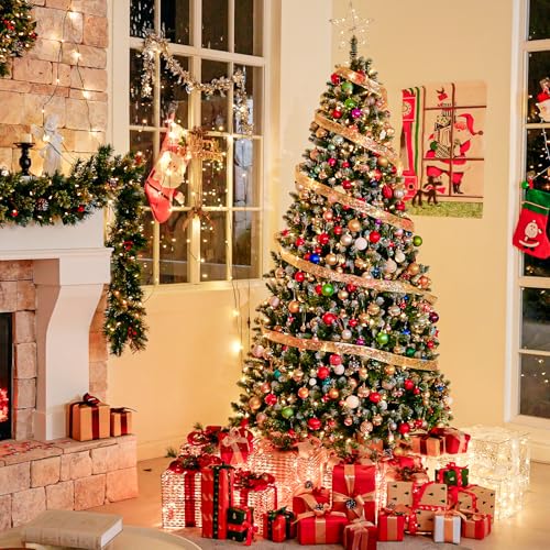6 ft Partially Flocked Christmas Tree with 1