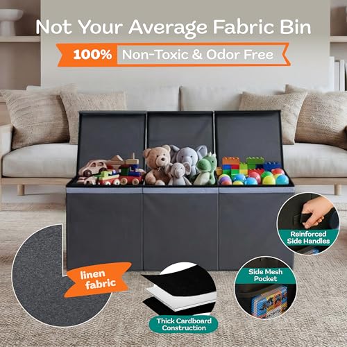 Extra Large Toy Storage Organizer with Lid