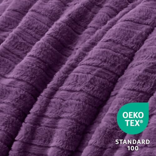 Faux Fur Queen Comforter Set
