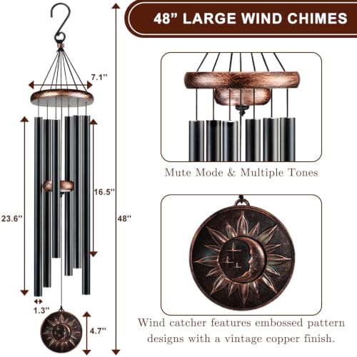 48" Large Wind Chimes for Outside