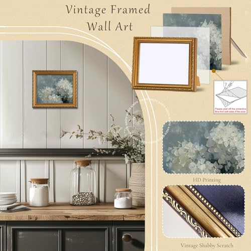 Vintage Gold Framed Wall Art for Home Decor