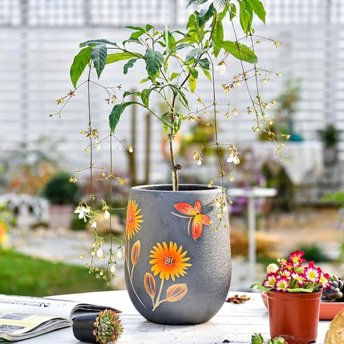 10.6 Inch Hand Painted Ceramic Succulent Plant Pot