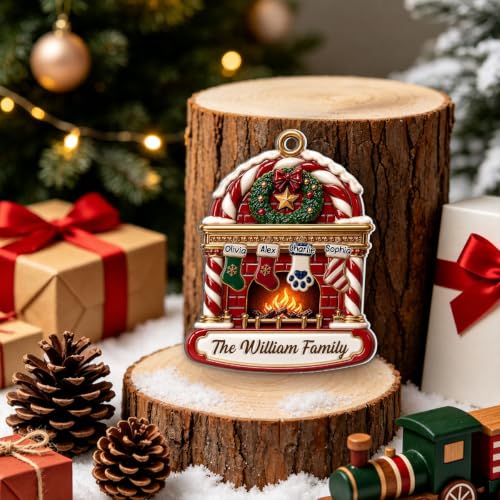 Custom Fireplace Christmas Keepsake