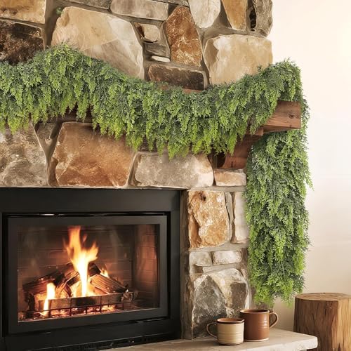 Lifelike Touch Artificial Cedar Garland for Christmas Decor