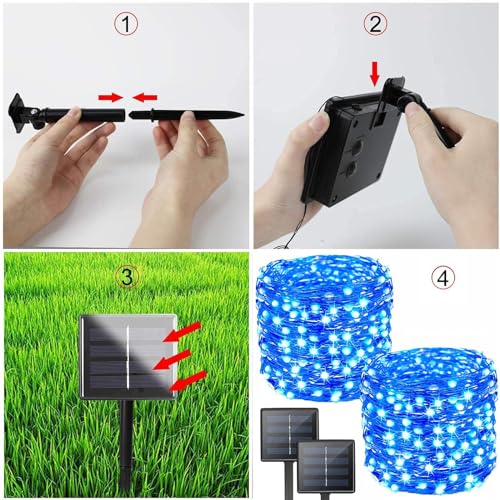 Solar String Lights Outdoor (2 Count)