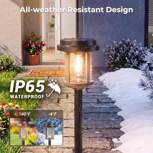 6 Pack Solar Pathway Lights Outdoor (6 Count)