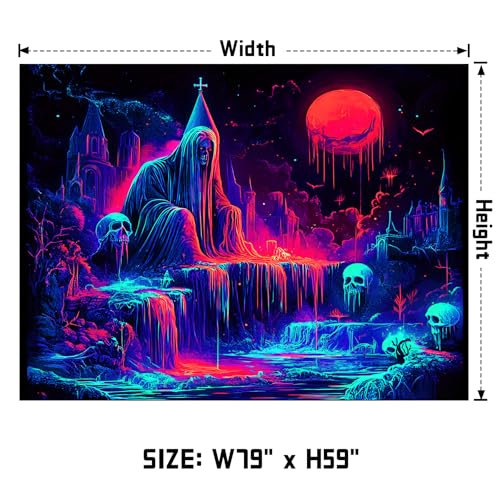 UV Reactive Halloween Tapestry