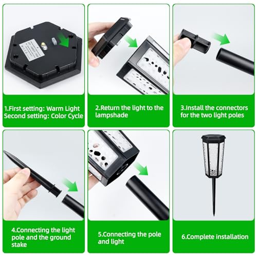 4 Pack Solar Pathway Landscape Lights (4 Count)