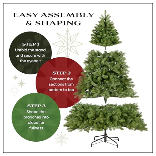 7.5ft Pre Lit Jersey Fraser Fir Medium Christmas Tree