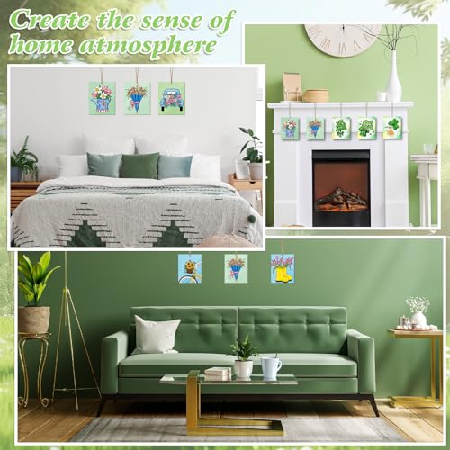 10 Pieces Large Spring Unfinished Wood Crafts to Paint for Adults