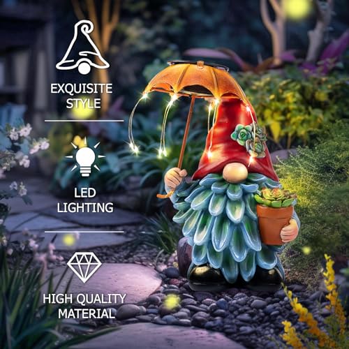 Solar Outdoor Statues Gnome Garden Decor
