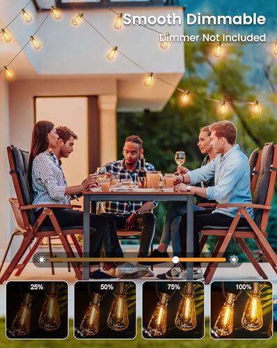Bistro String Lights Outdoor (50 Foot)