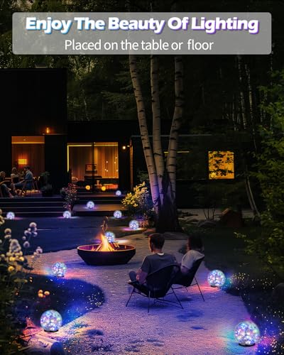 Garden Solar Ball Lights Outdoor Waterproof (2 Count)