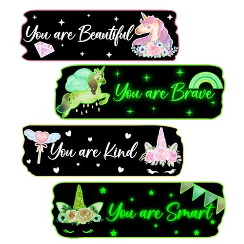 Glow in The Dark Stars Unicorn Wall Decals